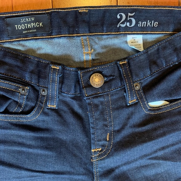 J. Crew “toothpick” dark blue denim jeans - Picture 3 of 3
